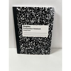 Staples Composition Notebook 100 Sheets College Ruled Black 7.5x9.75 ST55064C